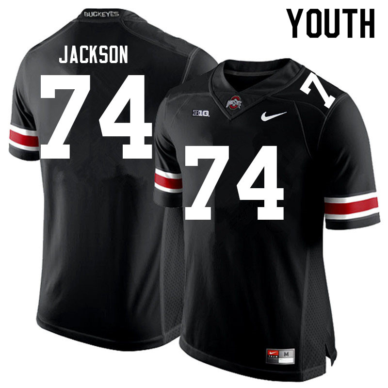 Ohio State Buckeyes Donovan Jackson Youth #74 Black Authentic Stitched College Football Jersey